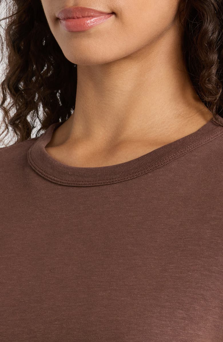 Marine Layer Tried and True Hemp & Cotton Crewneck T-Shirt, Alternate, color, Shaved Chocolate