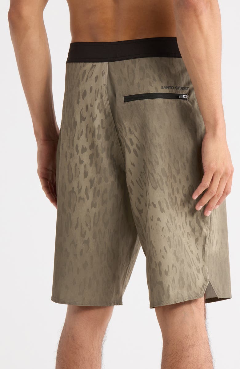 SANTO STUDIO Pro Cole Houshmand Board Shorts, Alternate, color, Cheetah Brown