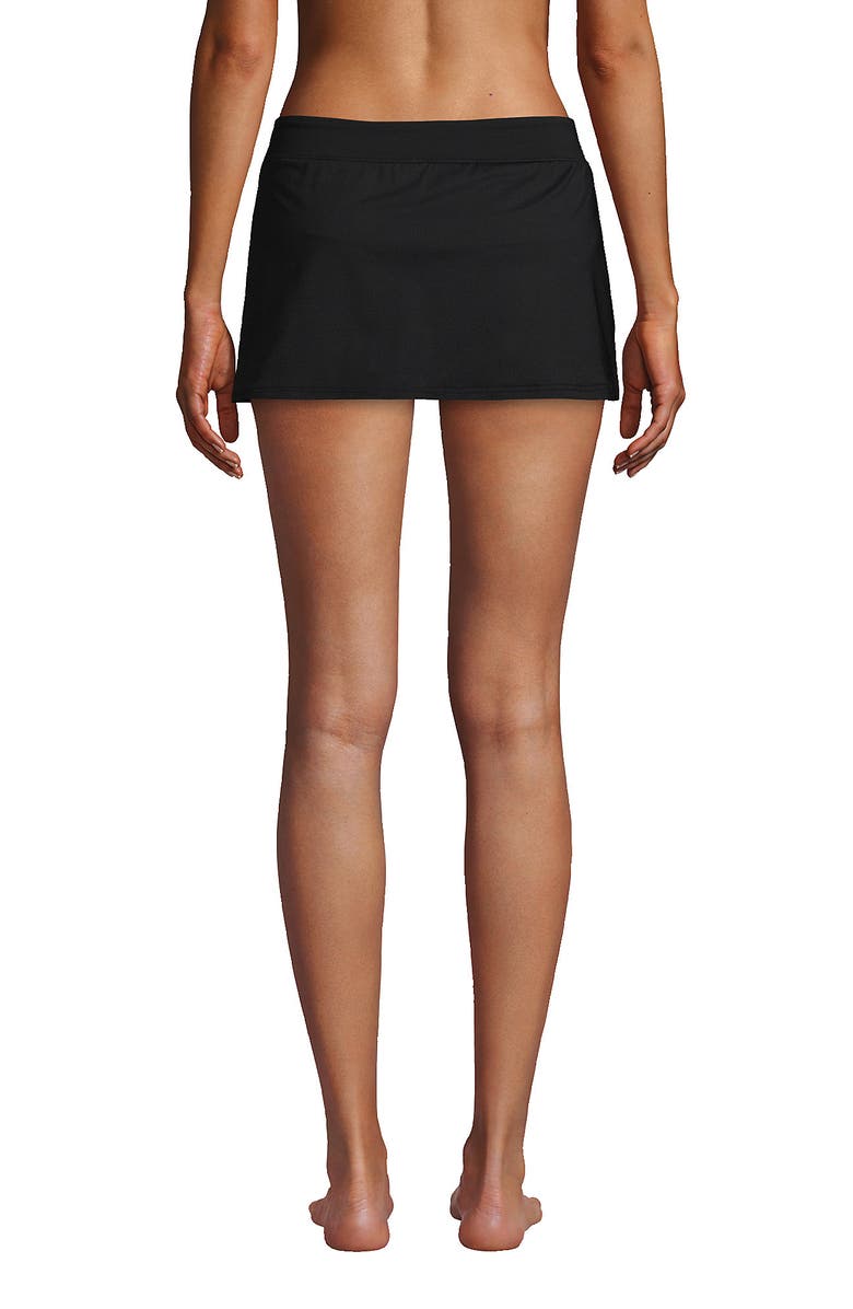 Lands' End Mini Swim Skirt, Alternate, color, Black
