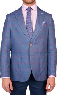TailorByrd Textured Yarn Dyed Windowpane Sport Coat