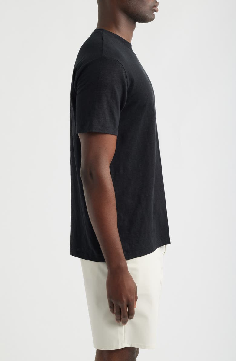AG Bryce Crewneck Stretch Linen T-Shirt, Alternate, color, True Black