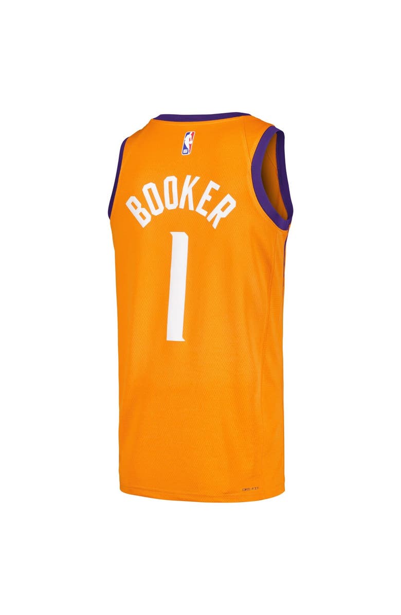 Jordan Brand Men's Jordan Brand Devin Booker Orange Phoenix Suns Swingman Player Jersey - Statement Edition, Alternate, color, 