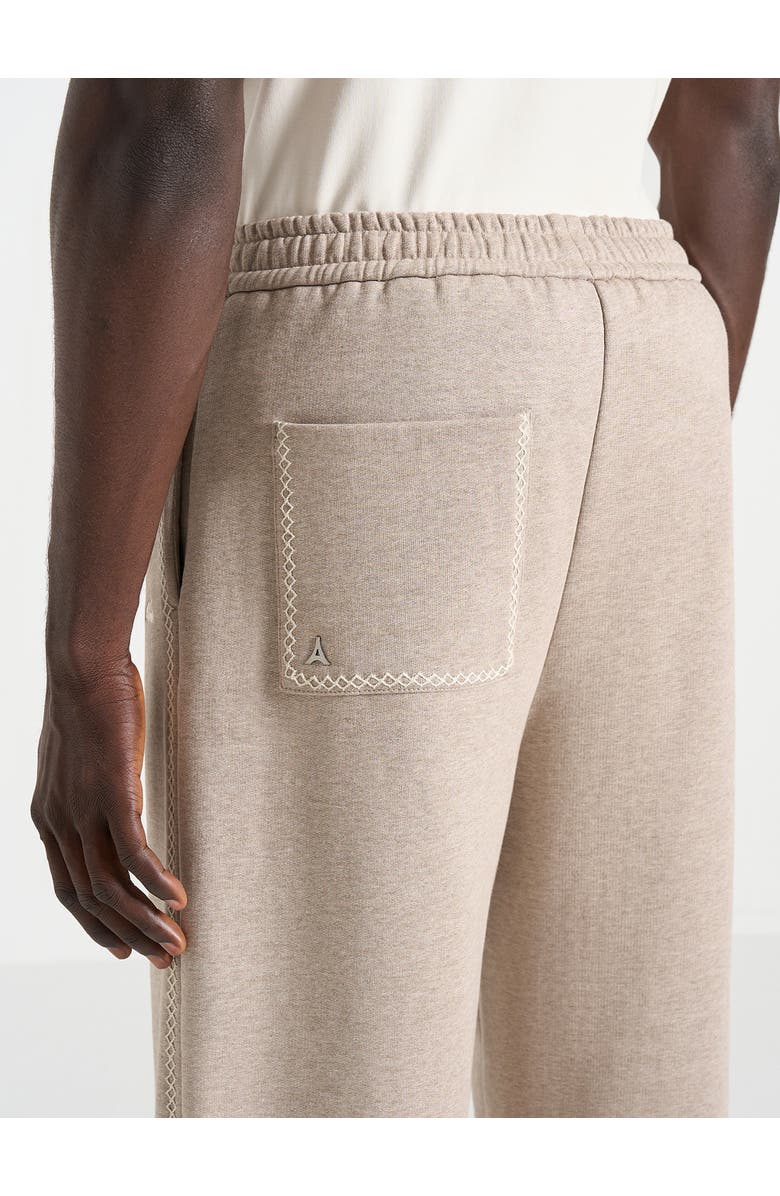 Manière De Voir Morgan Unisex Whipstitch Wide Leg Jogger, Alternate, color, Taupe