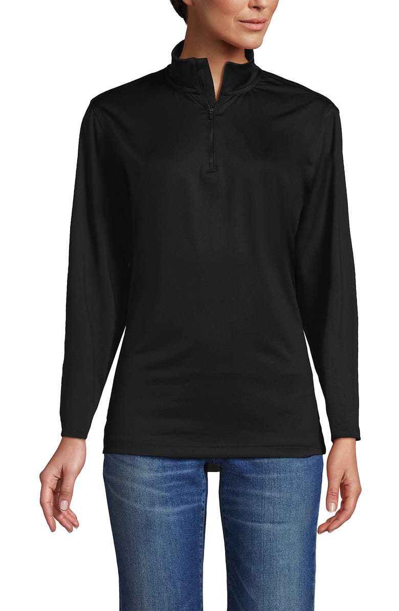 Lands' End Unisex Rapid Dry Quarter Zip Pullover, Main, color, 