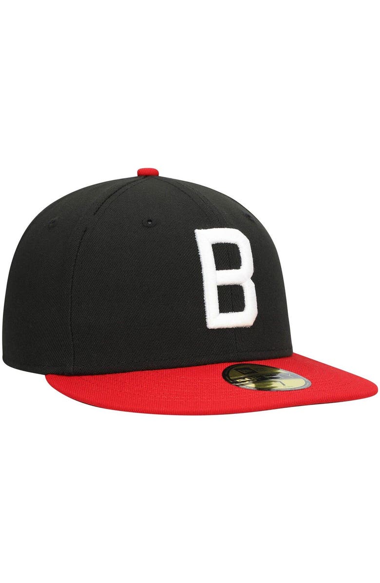 New Era Men's New Era Black Birmingham Barons Alternate Logo 2 Authentic Collection 59FIFTY Fitted Hat, Alternate, color, Black