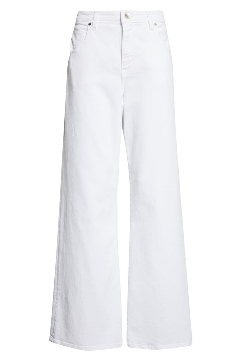 Stretch Denim Flare Leg Jeans, Alternate, color, 01 WHITE