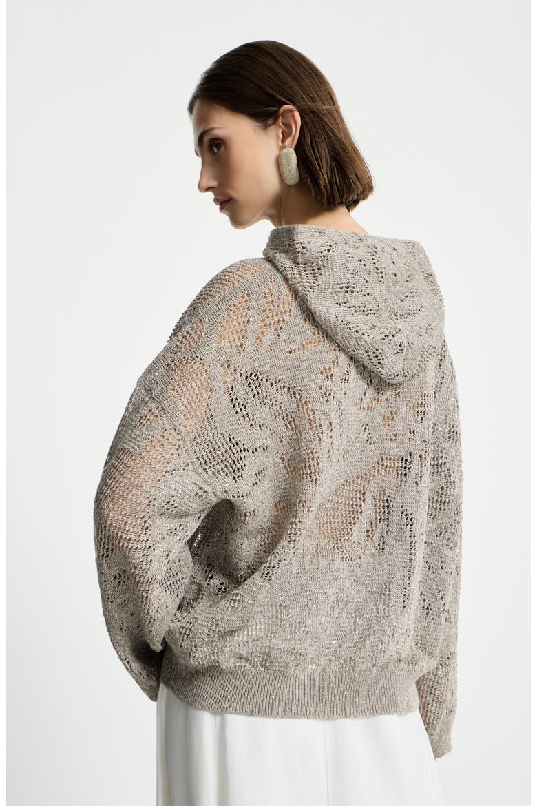 Dazzling water lilies sweater, Alternate, color, Mud