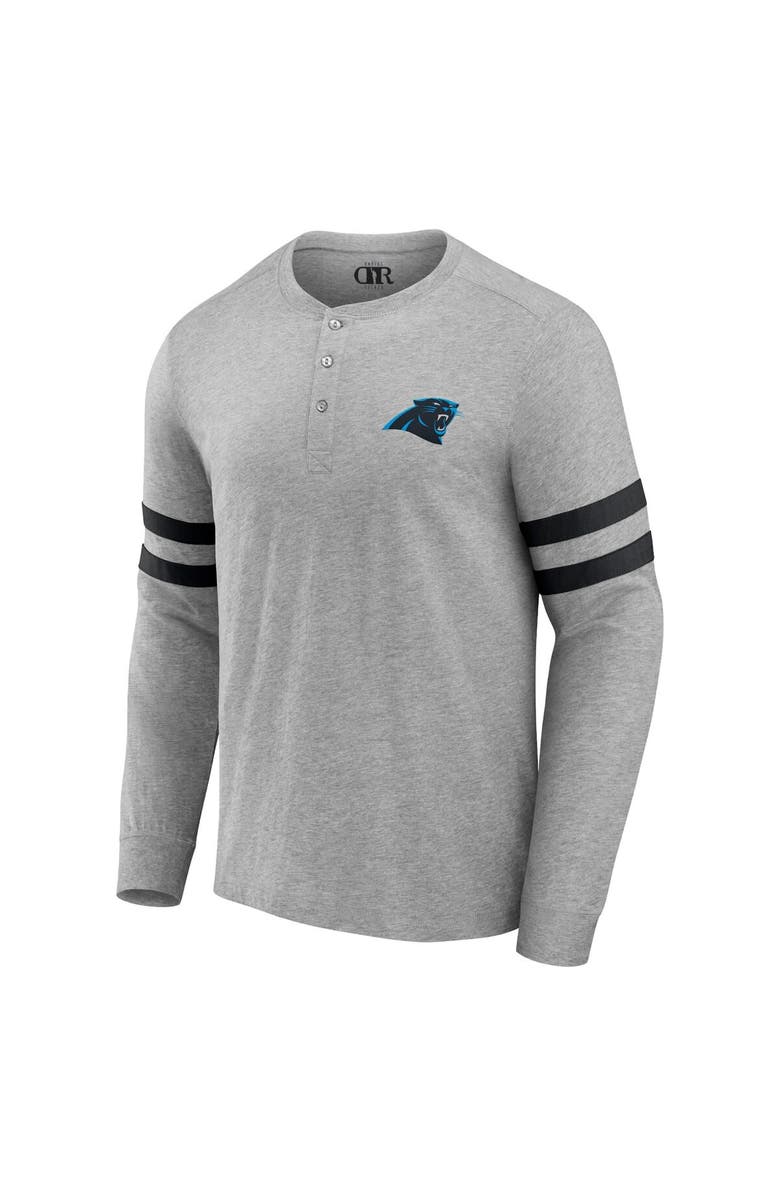 NFL X DARIUS RUCKER Men's NFL x Darius Rucker Collection by Fanatics Heather Gray Carolina Panthers Henley Long Sleeve T-Shirt, Alternate, color, Heather Gray