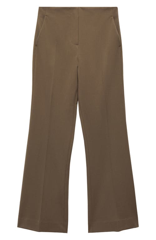 Mango Flare Pants In Medium Brown
