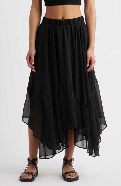 BP. Boho Ruffle Trim Maxi Skirt