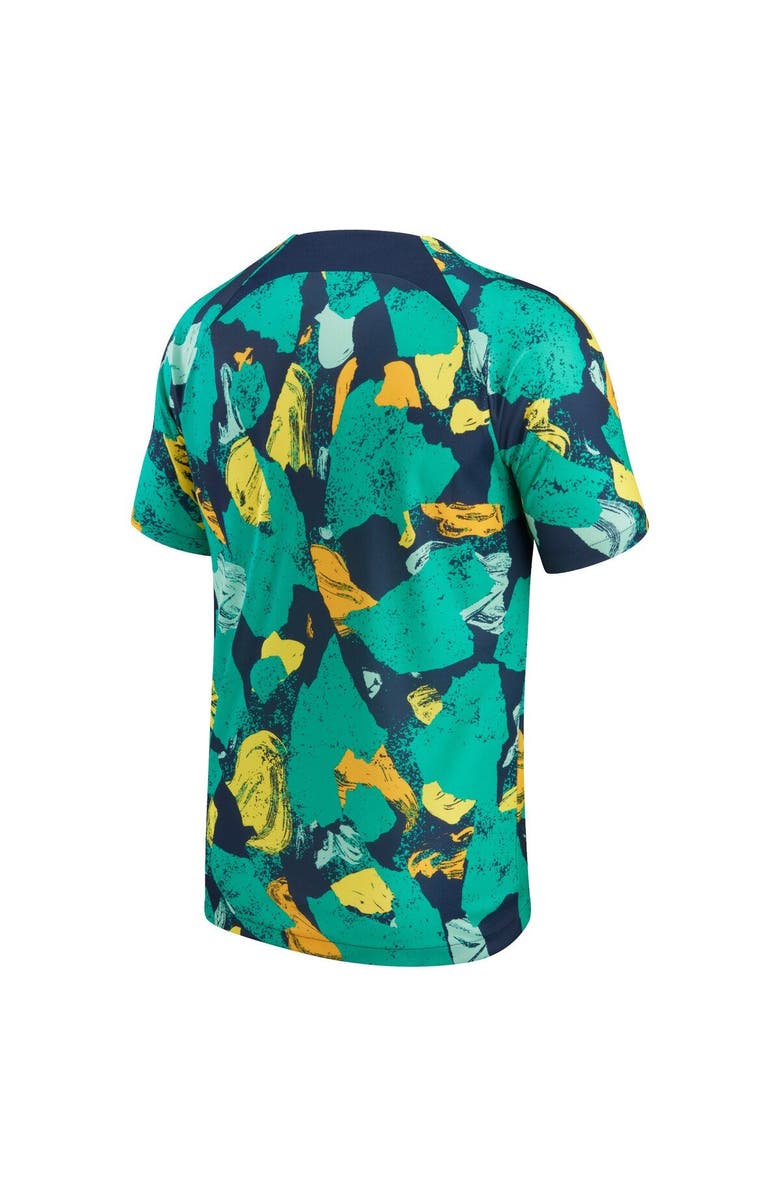 Nike Men's Nike Green/Yellow Australia National Team 2022/23 Pre-Match Top, Alternate, color, Green