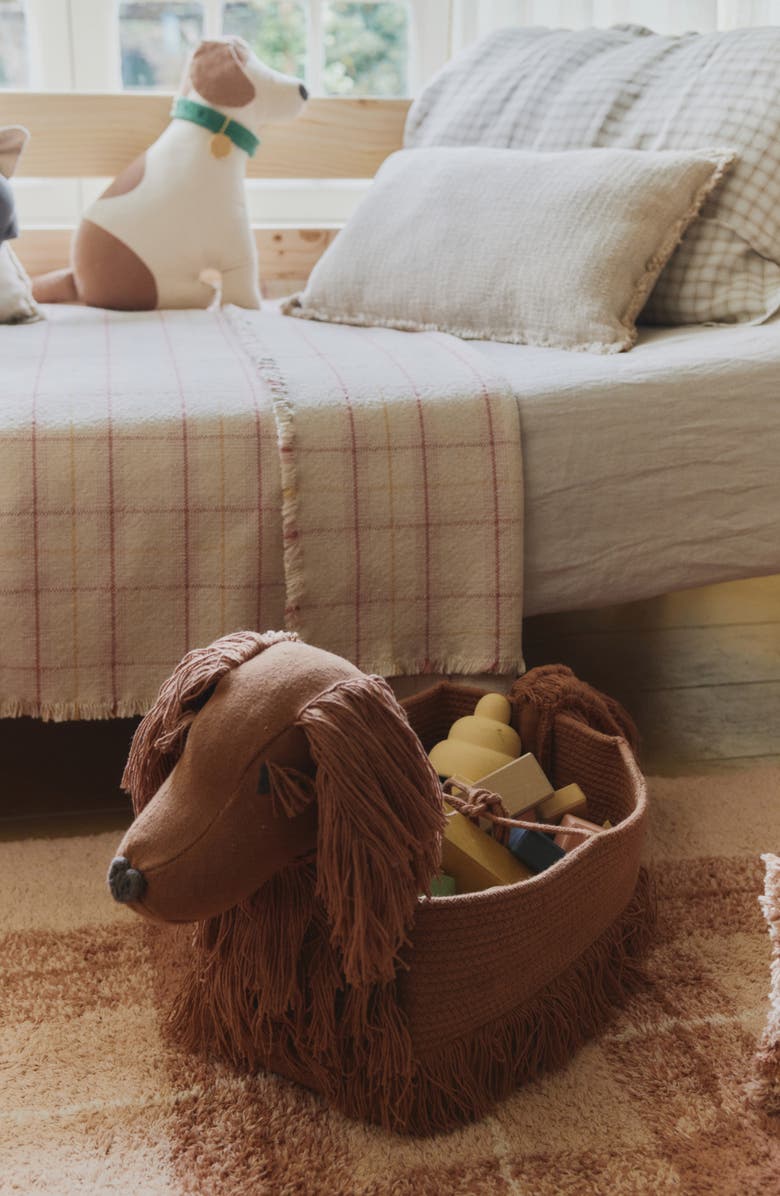 Lorena Canals Poppy Puppy Basket, Alternate, color, Toffee