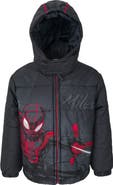 Marvel Spider-Man Hooded Zip-Up Puffer Jacket