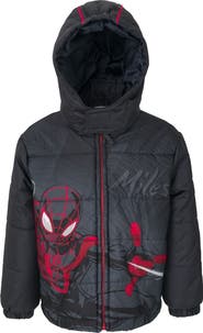 Marvel Spider-Man Hooded Zip-Up Puffer Jacket