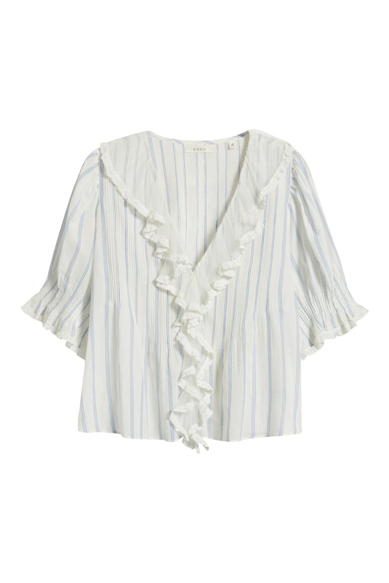 Henri Organic Cotton Voile Top, Alternate, color, SAINT AURELIE STRIPE