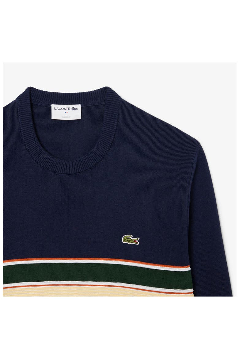 Ottoman Stitch Stripe Cotton & Wool Sweater, Alternate, color, 9IL NAVY BLUE/ SINOPLE-LAPLAND