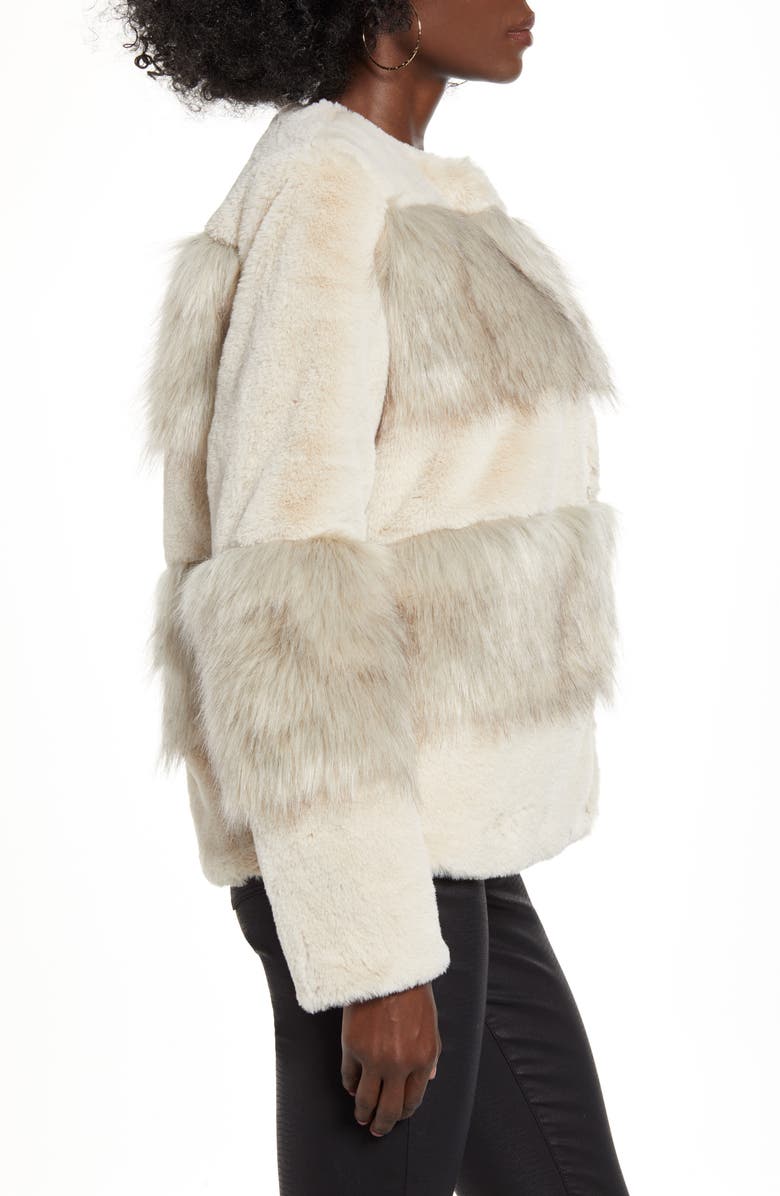 VERO MODA City Mixed Media Faux Fur Short Jacket, Alternate, color, 