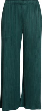 Pleats Please Issey Miyake Monthly Colors March Pleated Crop Straight Leg Pants