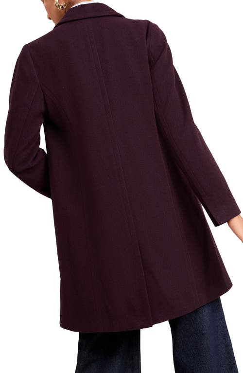 Friends Like These Front Snap Coat In Burgundy