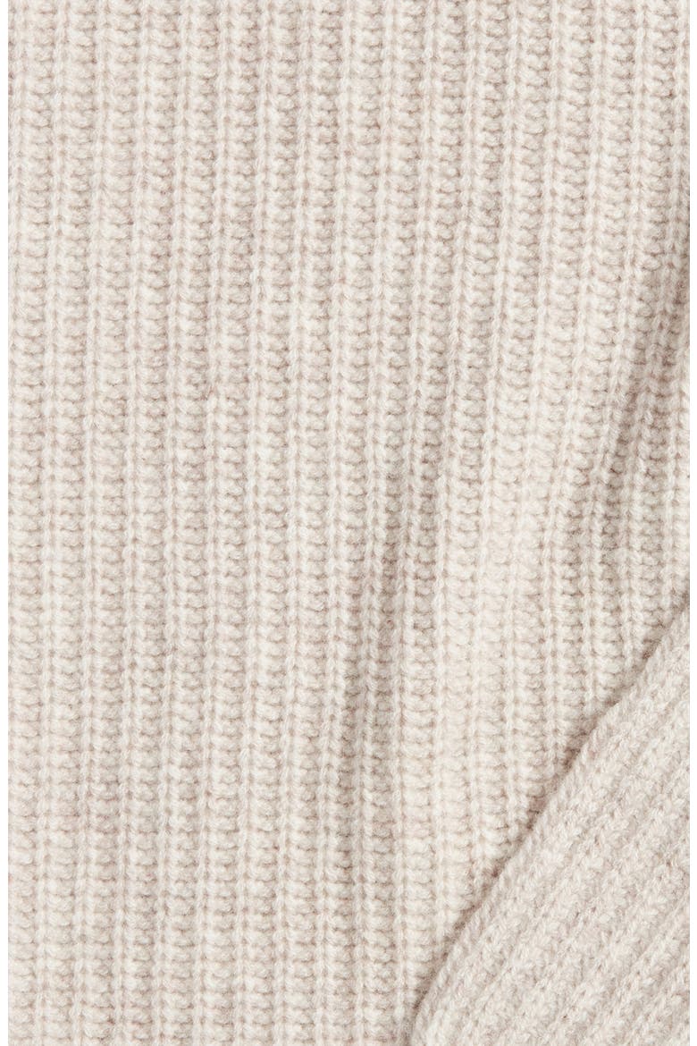 Rib Wool & Cashmere Throw Blanket, Alternate, color, BEIGE BIRCH HEATHER