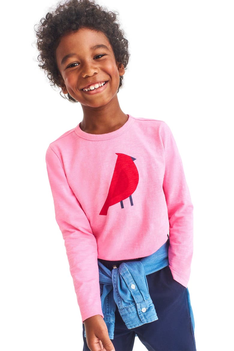 Kids Long Sleeve Cardinal Tee, Alternate, color, Taffy