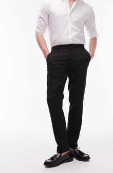 Topman Skinny Fit Textured Dress Pants