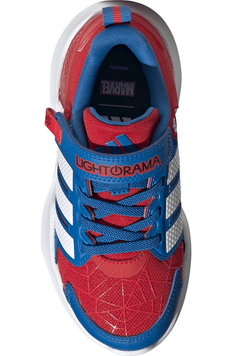 adidas x Marvel<sup>®</sup> Kids' Lightorama Spider-Man Light-Up Sneaker, Alternate, color, Scarlet/ White/ Bright Royal