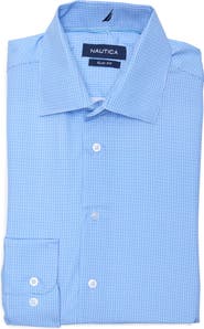 Nautica Slim Fit Geo Print Stretch Dress Shirt