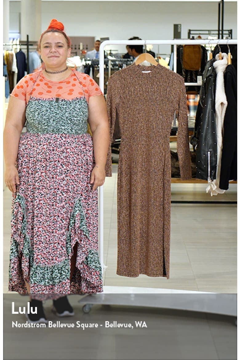 Metallic Long Sleeve Body-Con Midi Dress video