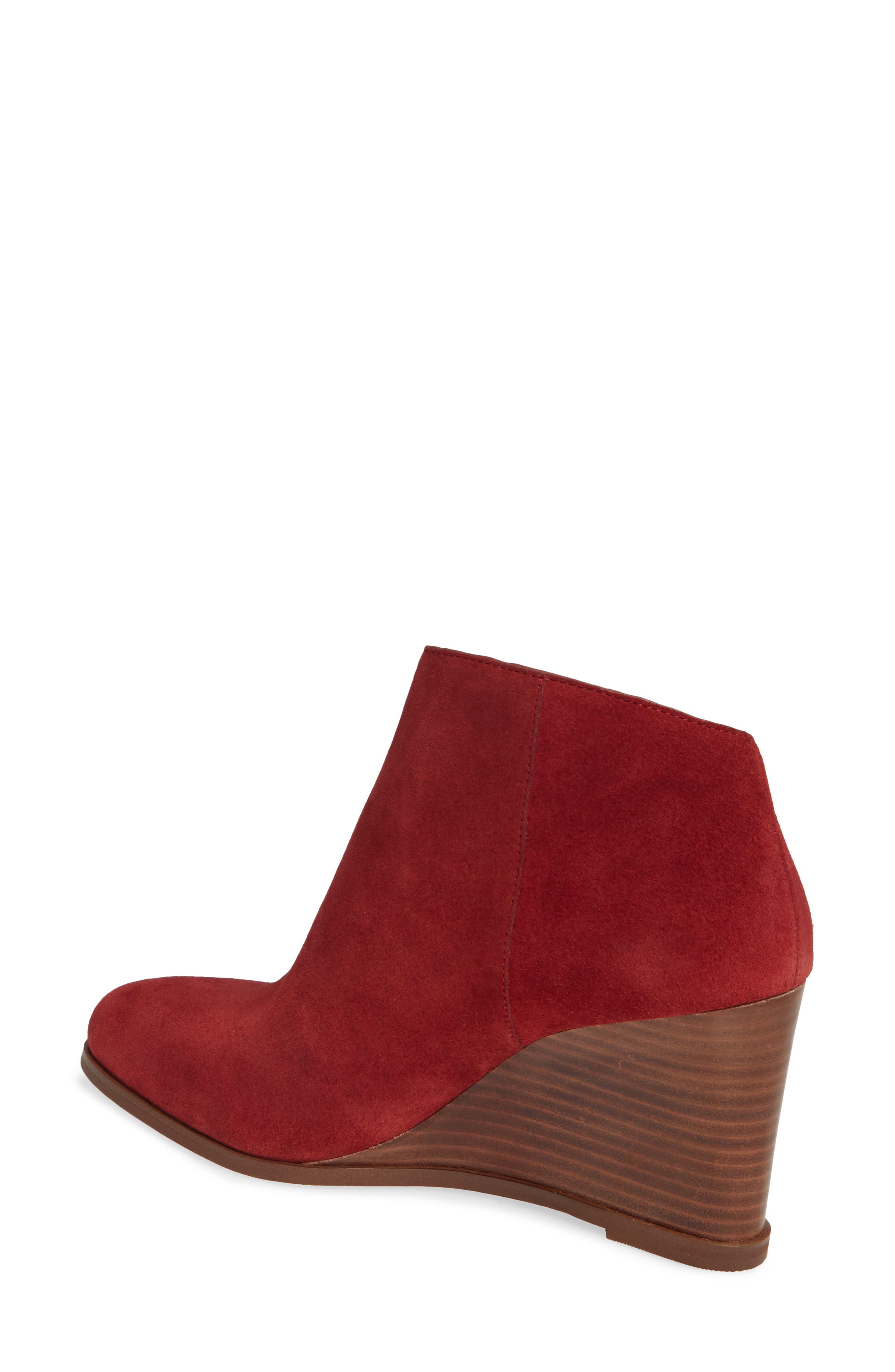 Kaleb Wedge Bootie, Alternate, color, ROSSO SUEDE