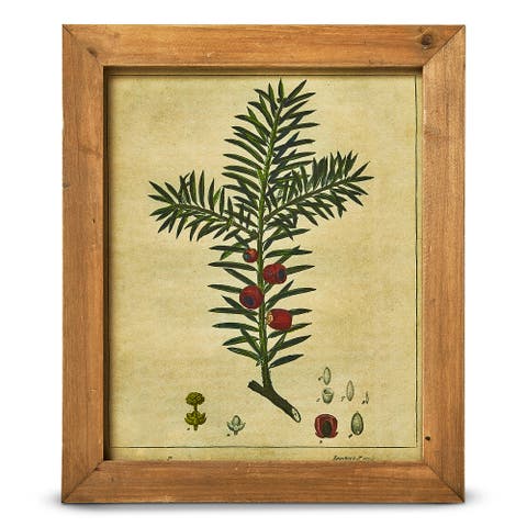 Pine Berry Vintage Wall Art - Colorful Wooden Decor