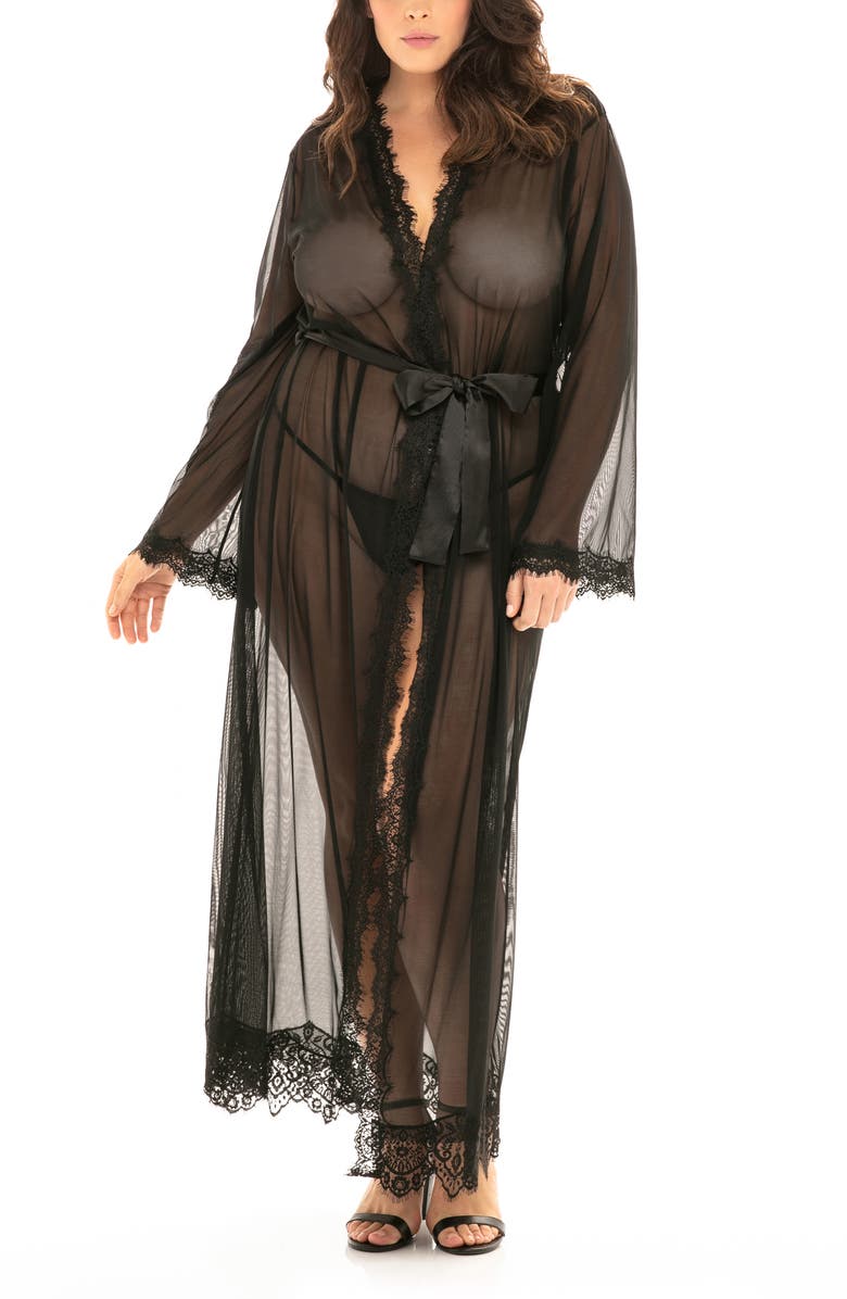 Oh La La Cheri Provence Long Robe & Thong Set, Alternate, color, 