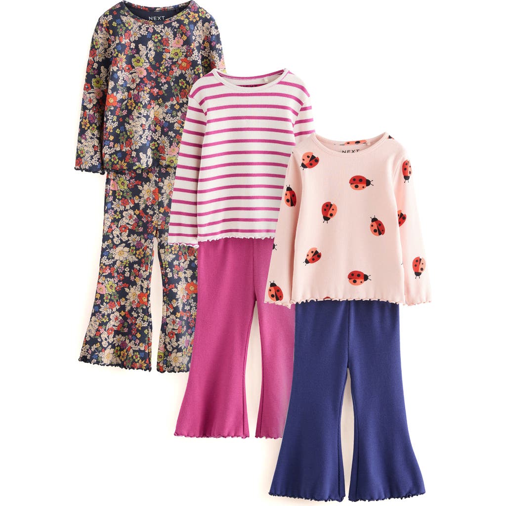 Next Kids' Assorted 6-pack Long Sleeve T-shirts & Leggings Set In Multi