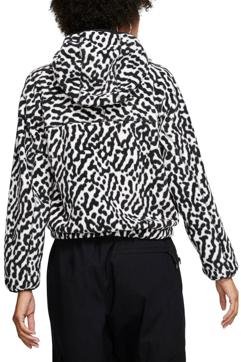 ACG Fleece Anorak, Alternate, color, WHITE/ BLACK/ BLACK