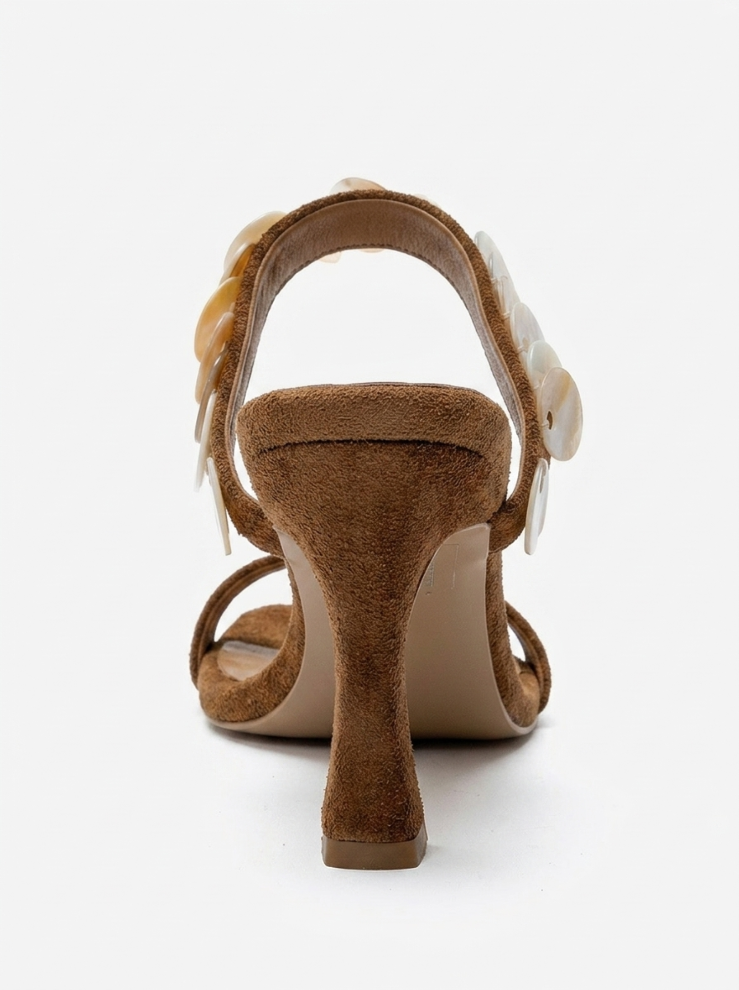 Arund Leather Stiletto Ankle Strap Sandal, Alternate, color, Cognac Suede