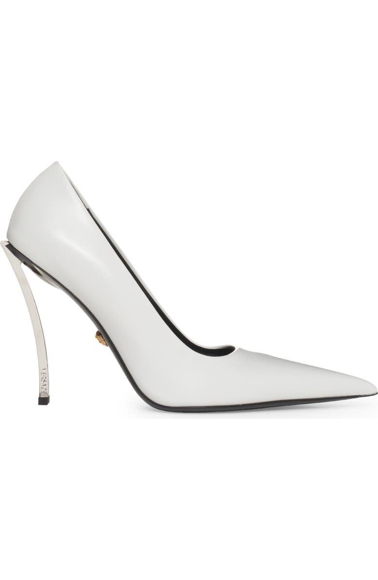 Versace Curved Heel Pointed Toe Pump, Alternate, color,