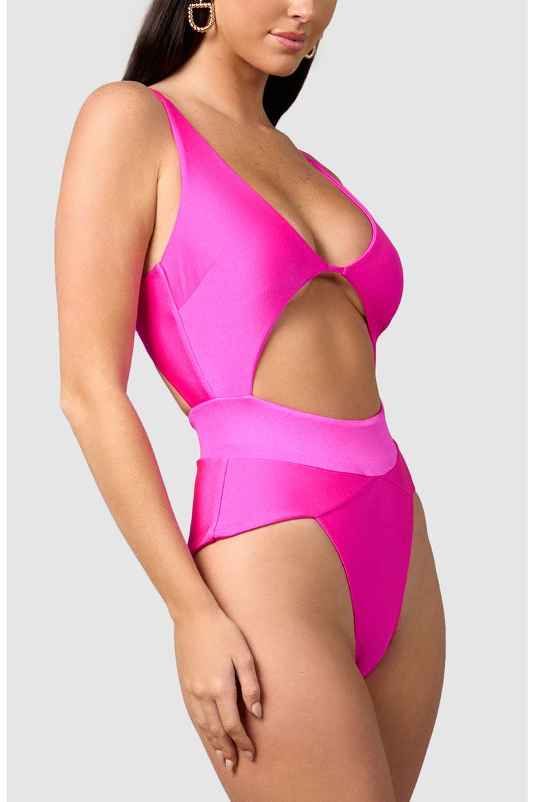 Aspire One-Piece Swimsuit, Alternate, color, Magenta