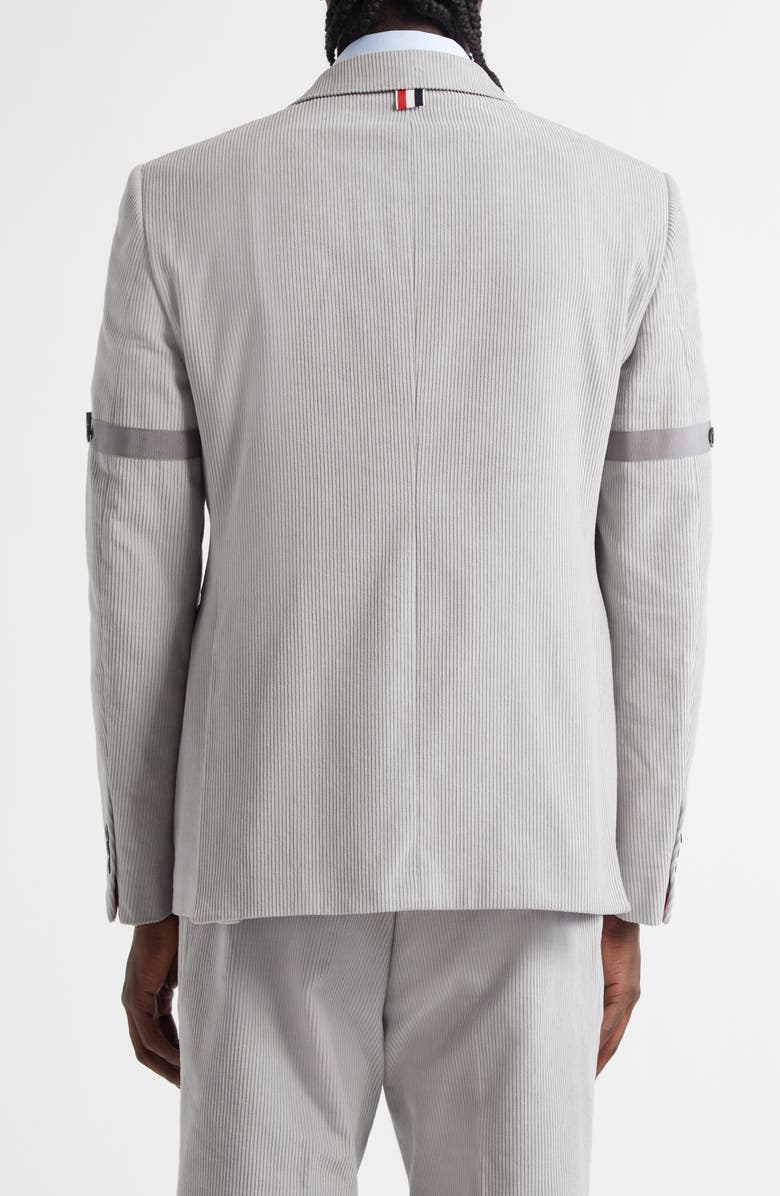 Thom Browne Fit 1 Classic Corduroy Armband Blazer, Alternate, color, Light Grey