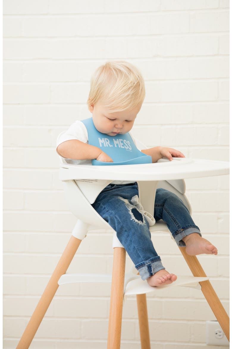 Mr. Mess Silicone Wonder Bib, Alternate, color, BLUE