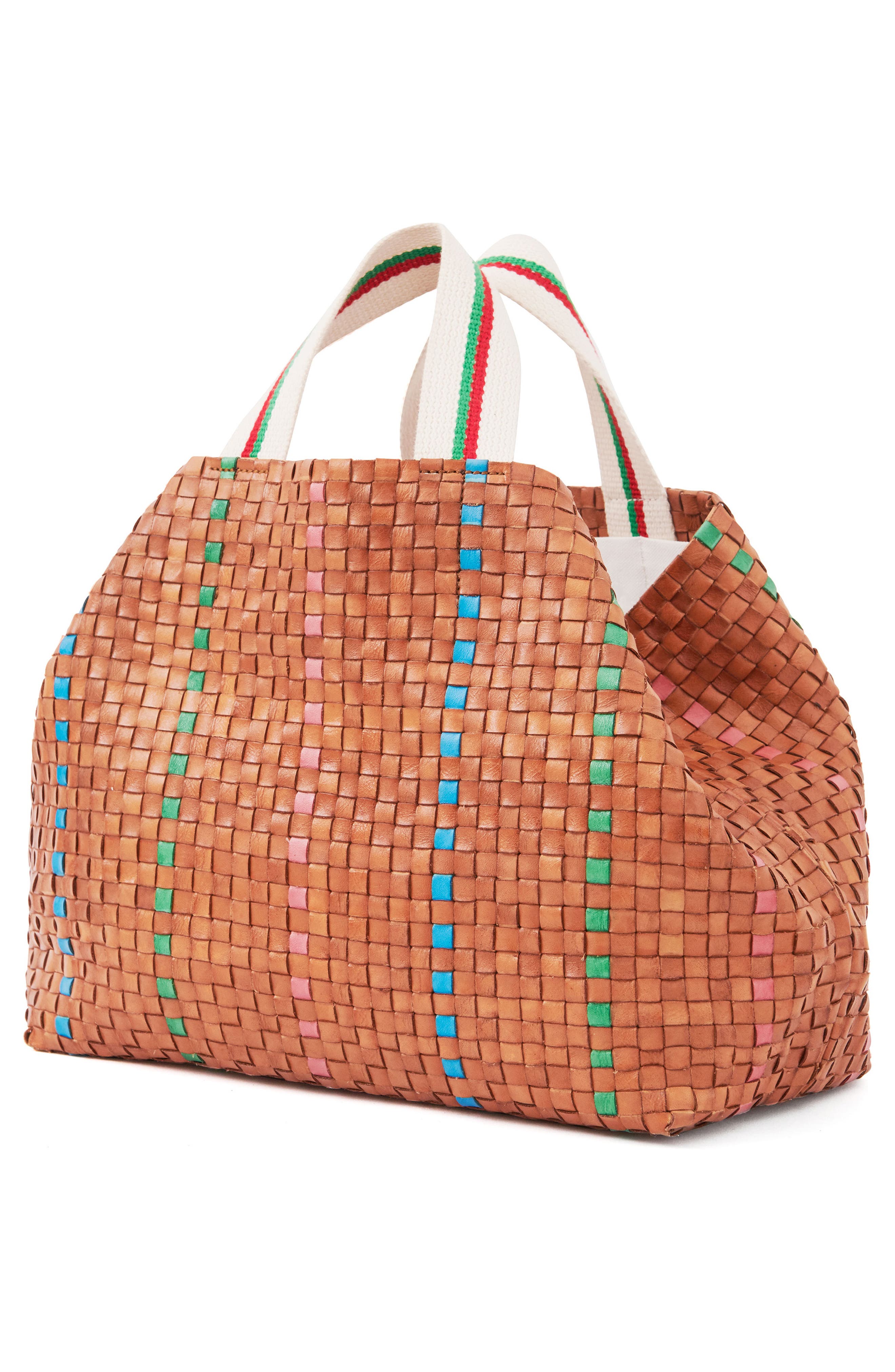 Clare V. Woven Leather Tote, Alternate, color, 