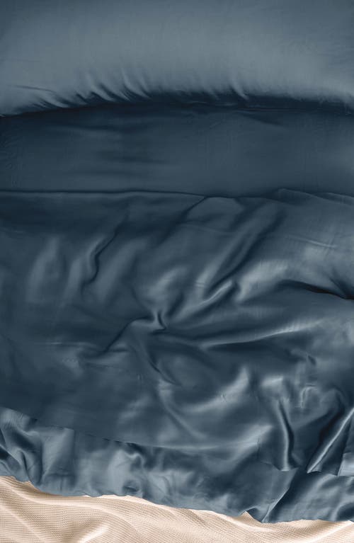 Cozy Earth Wrinkle Resistant Duvet Cover In Pacific Blue