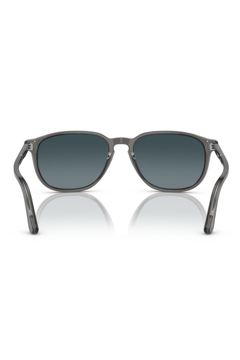 55mm Gradient Polarized Square Sunglasses, Alternate, color, TRANSPARENT GREY