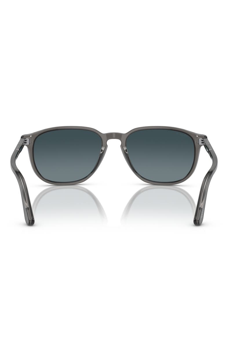 Persol 55mm Gradient Polarized Square Sunglasses, Alternate, color, Transparent Grey