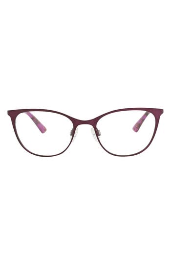 Alexander Mcqueen Mcqueen 50mm Cat Eye Optical Glasses In Violet Violet Transparent