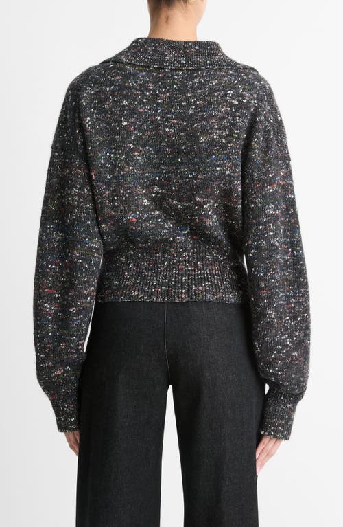 Shop Vince Donegal Front Zip Wool & Silk Sweater