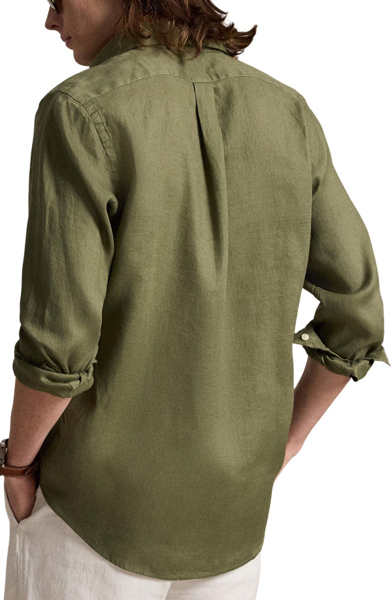 Polo Ralph Lauren Classic Fit Linen Button-Down Shirt, Alternate, color, Garden Trail