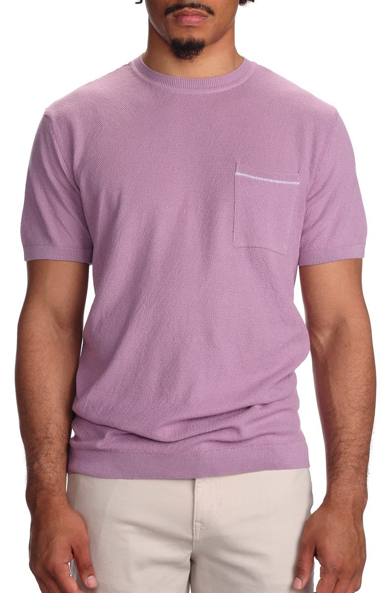 STUDIO GARNET LOS ANGELES Textured Cotton T-Shirt, Main, color, Lavender