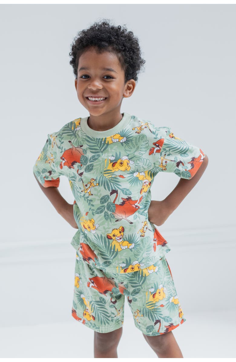 Disney Lion King Boys' 2-Piece Graphic T-Shirt and Shorts Set, Alternate, color, Green