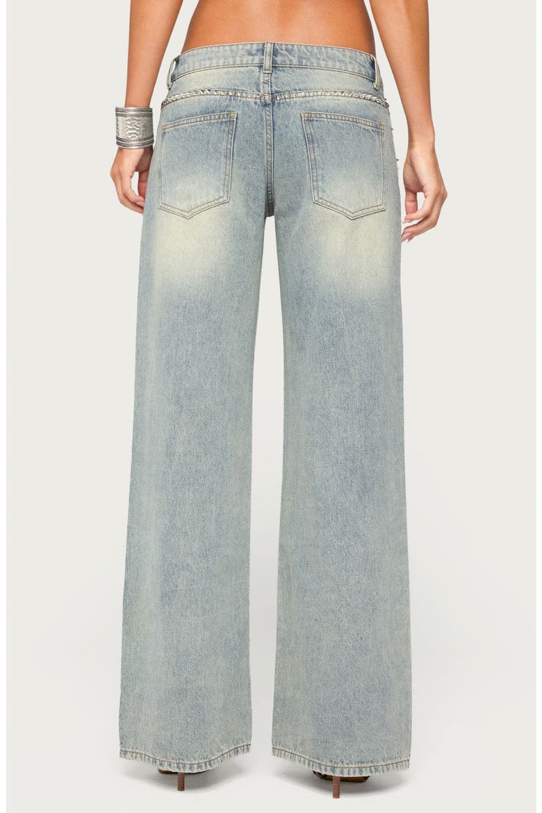 Teala Studded Low Rise Wide Leg Jeans, Alternate, color, LIGHT-BLUE-WASHED