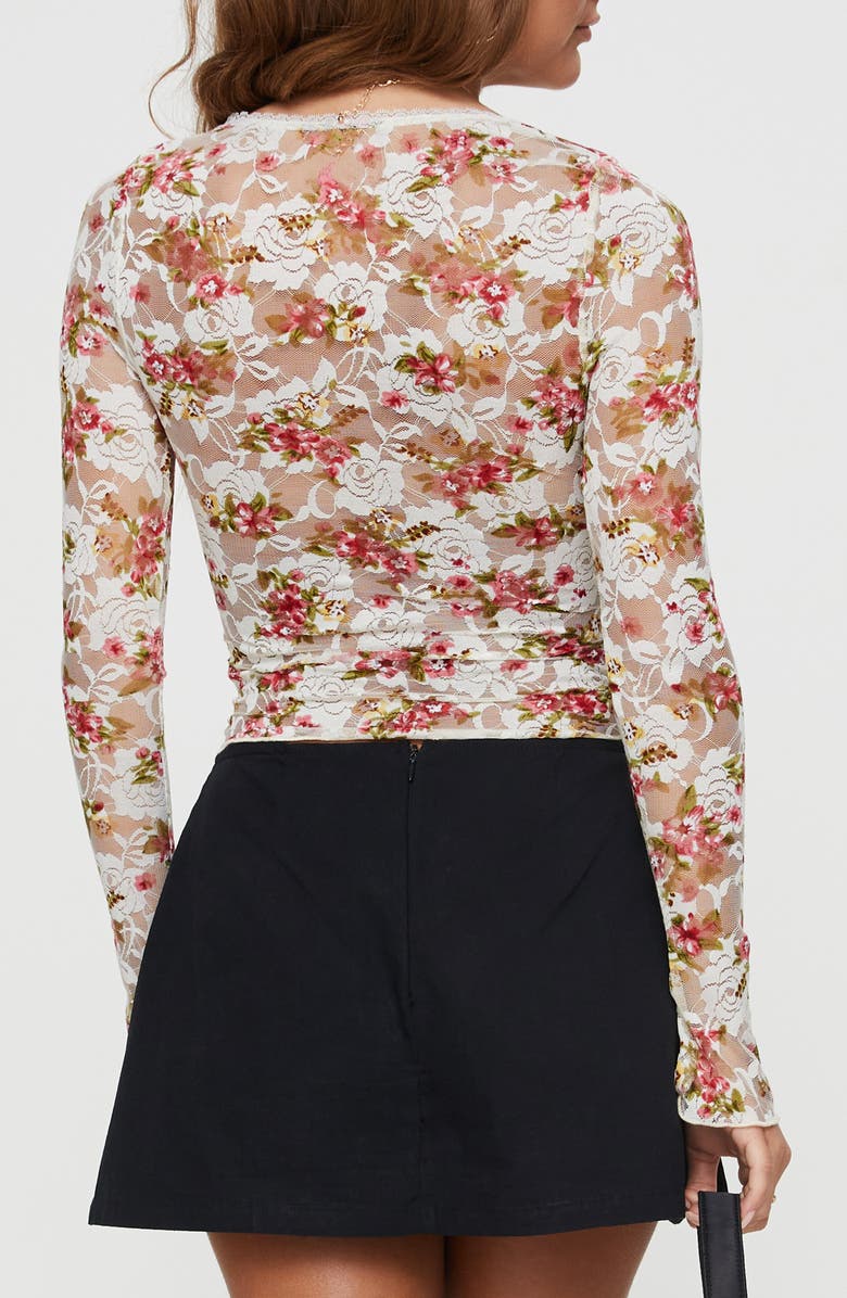 Princess Polly Amessa Floral Lace Crop Top, Alternate, color,